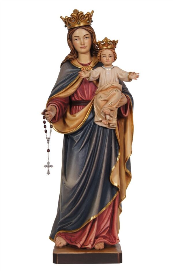 Our Lady of the rosary statue in wood
