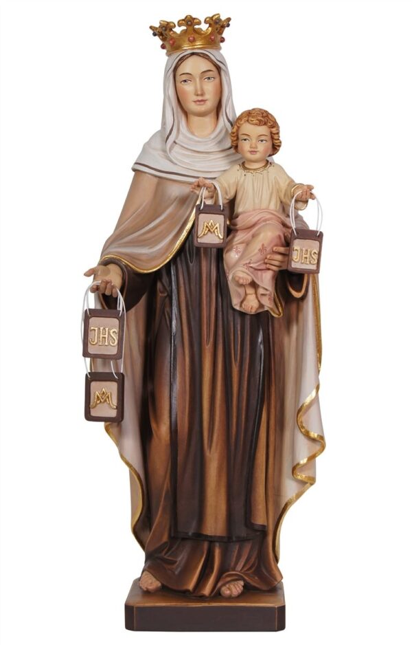 Statue of Our Lady of Mount Carmel in wood. Statua della Madonna del Carmine in legno