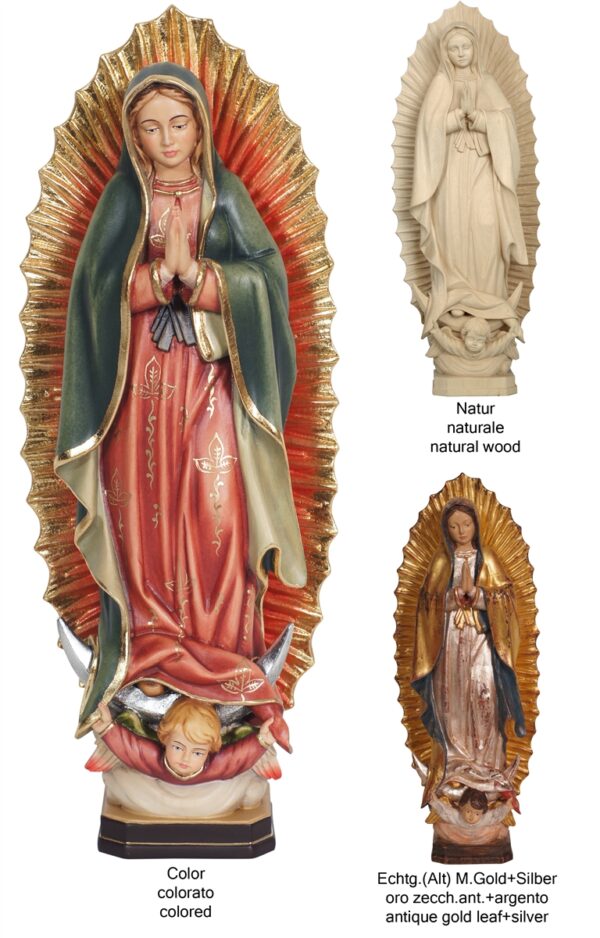 Statue of Our Lady of Guadalupe in wood