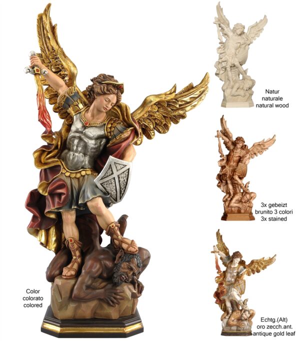 Statue of St. Michael the Archangel in wood