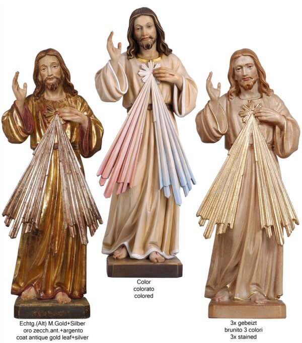 Statue of the Merciful Jesus in wood