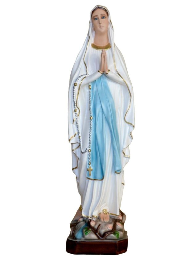 Statua Madonna di Lourdes cm 70 (27,56'') in resina con occhi di vetro