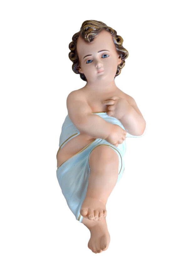 Statua di Gesù Bambino in fasce cm 40 (15,75”) in resina