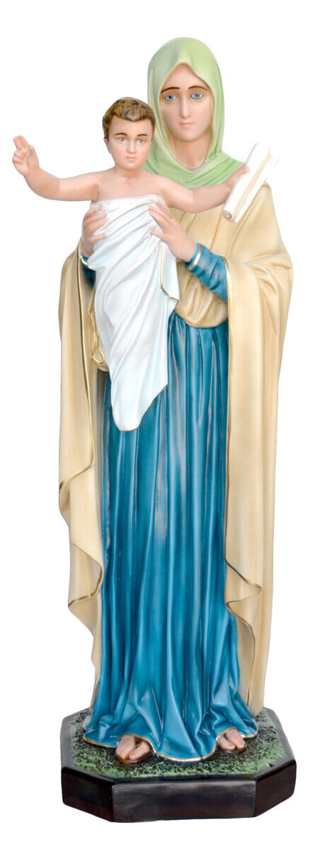 Statua Maria Regina degli Apostoli cm 100 (39,37'') in vetroresina con occhi di vetro