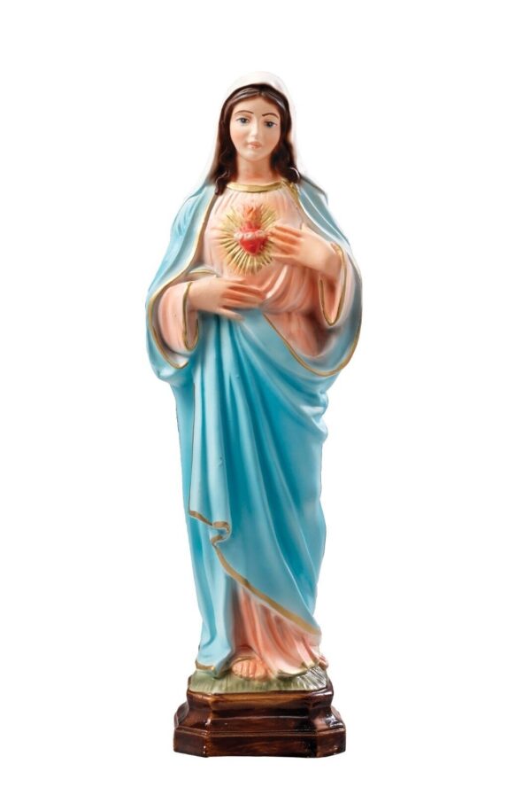 Statua Sacro Cuore di Maria cm 30 (11.81'') in resina