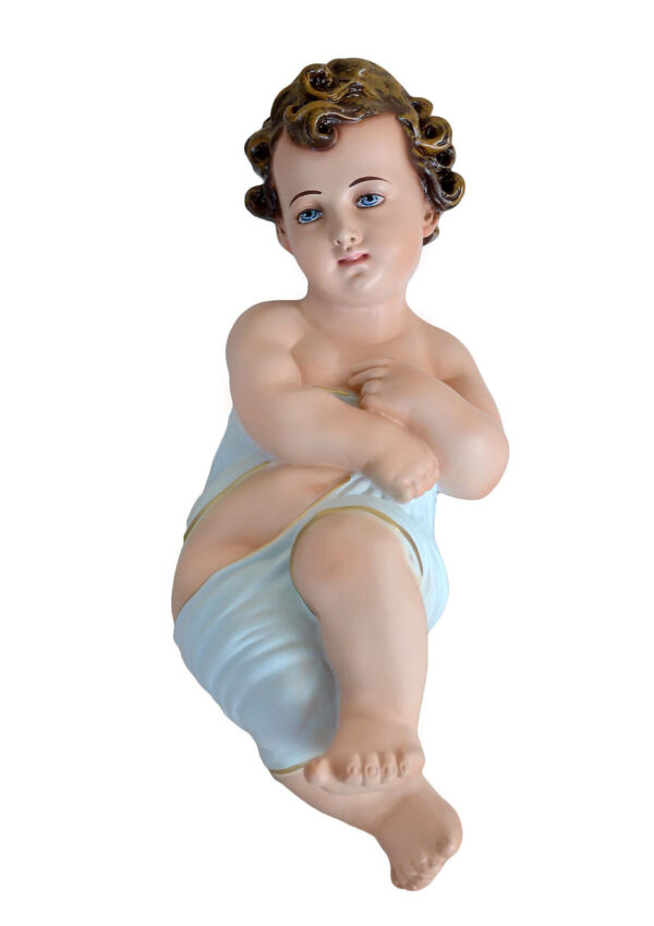 Statua di Gesù Bambino in fasce cm 30 (11,81”) in resina