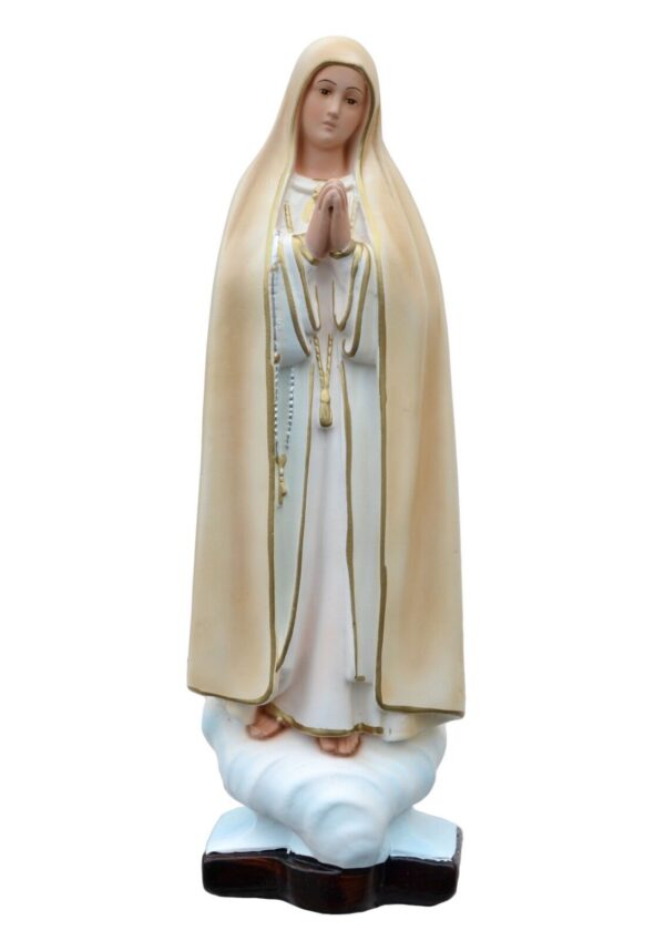 Statua Madonna di Fatima cm 37 (14,57'') in resina adatta per ambienti interni ed esterni