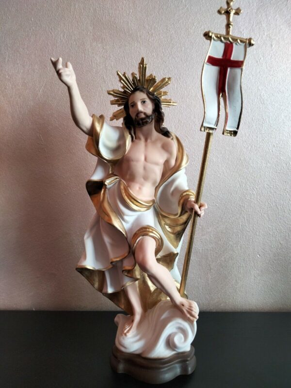 Statua Gesù Risorto cm 30 in resina per interni ed esterni