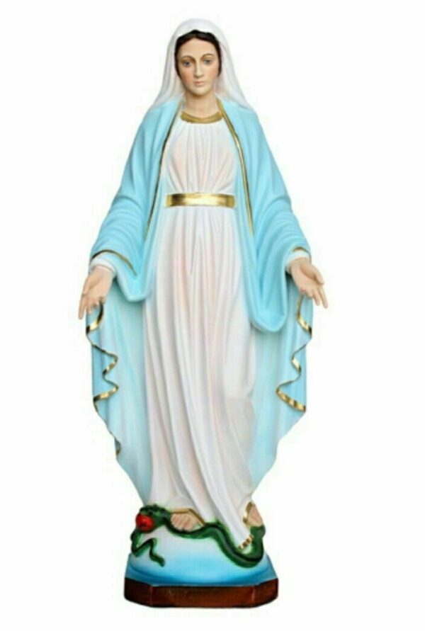Statua Madonna Immacolata Concezione alta cm 60 (23.62'') in resina con occhi in vetro