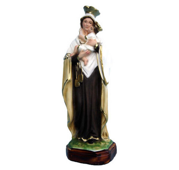 Statua Madonna del Carmine cm 25 (9,84'')in resina per interni ed esterni