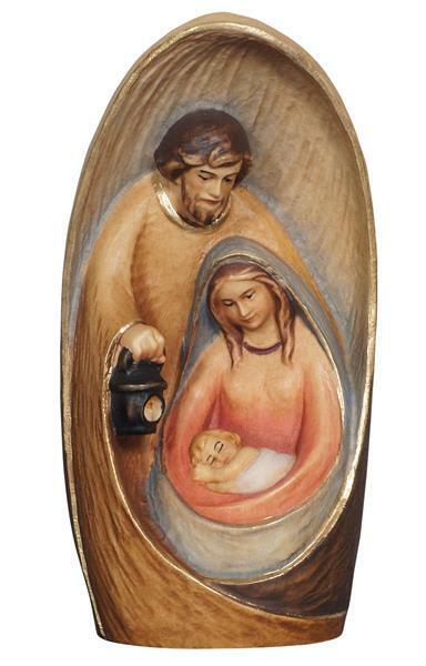 Sacra Famiglia moderna in legno della Val Gardena