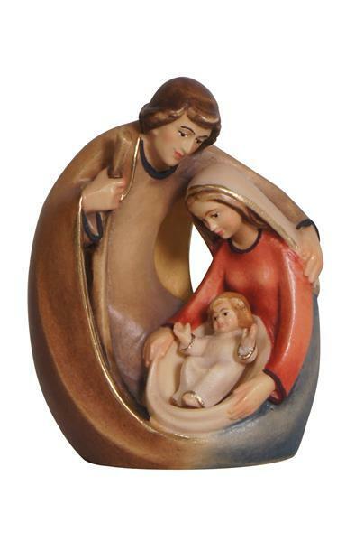 Modern Holy Family in wood