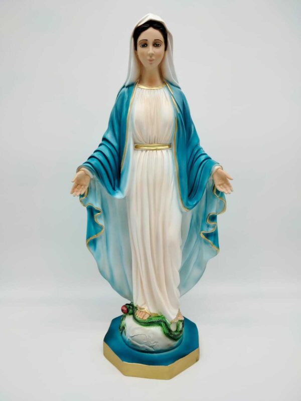 Statua Madonna Miracolosa cm 40 (15,75'') in resina effetto perlato