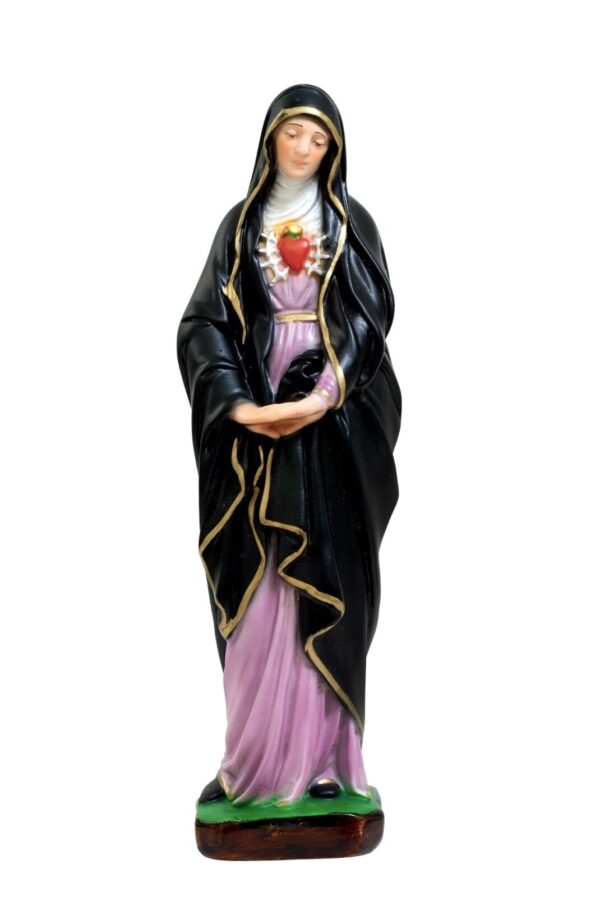 Statua della Madonna Addolorata cm. 30 in resina