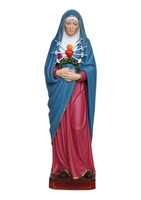 Statua Madonna Addolorata cm. 41 (16,14”) in resina