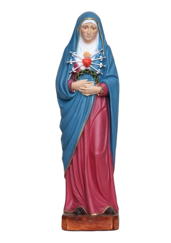 Statua della Madonna Addolorata cm. 31 (12,20'') in resina