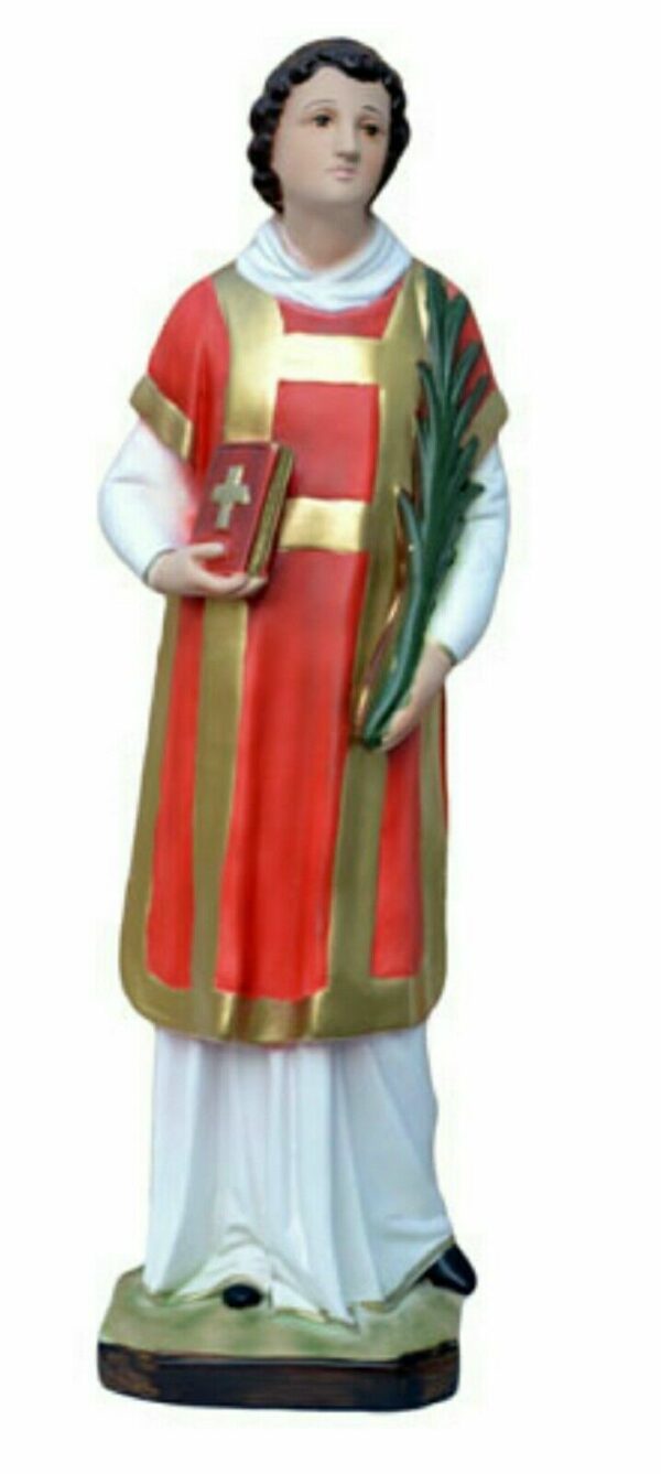 Statua di San Lorenzo cm 45 (17,72'') in resina