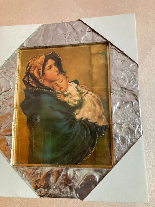 Quadro da appendere con immagine della Madonna e Gesù Bambino cm 42x36 (Madonna Ferruzzi)