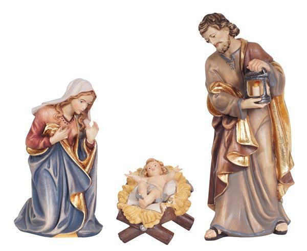 Natività, Sacra Famiglia in legno realizzata in Val Gardena