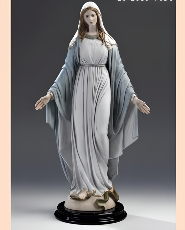 Statue of the Miraculous Madonna or Immaculate Conception in marble powder cm 65