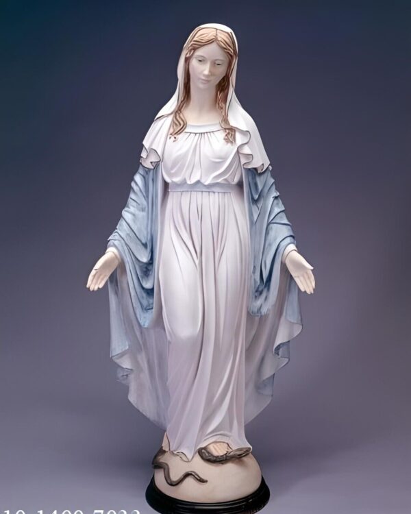 Statue of the Miraculous Madonna or Immaculate Conception cm 90 (35.43'') in marble dust