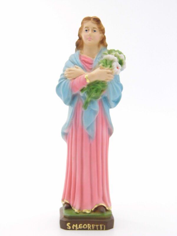 Statua Santa Maria Goretti in resina cm. 20