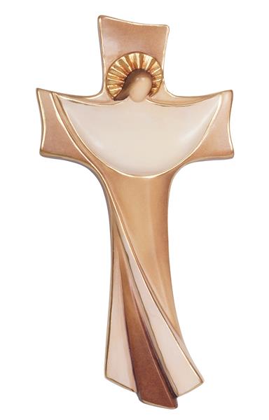 Croce Gesù Risorto in legno - Croce moderna di design - croce da appendere