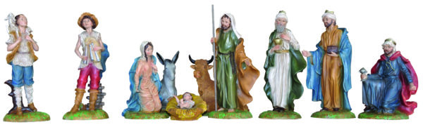 Presepe napoletano cm 30 in resina colorata