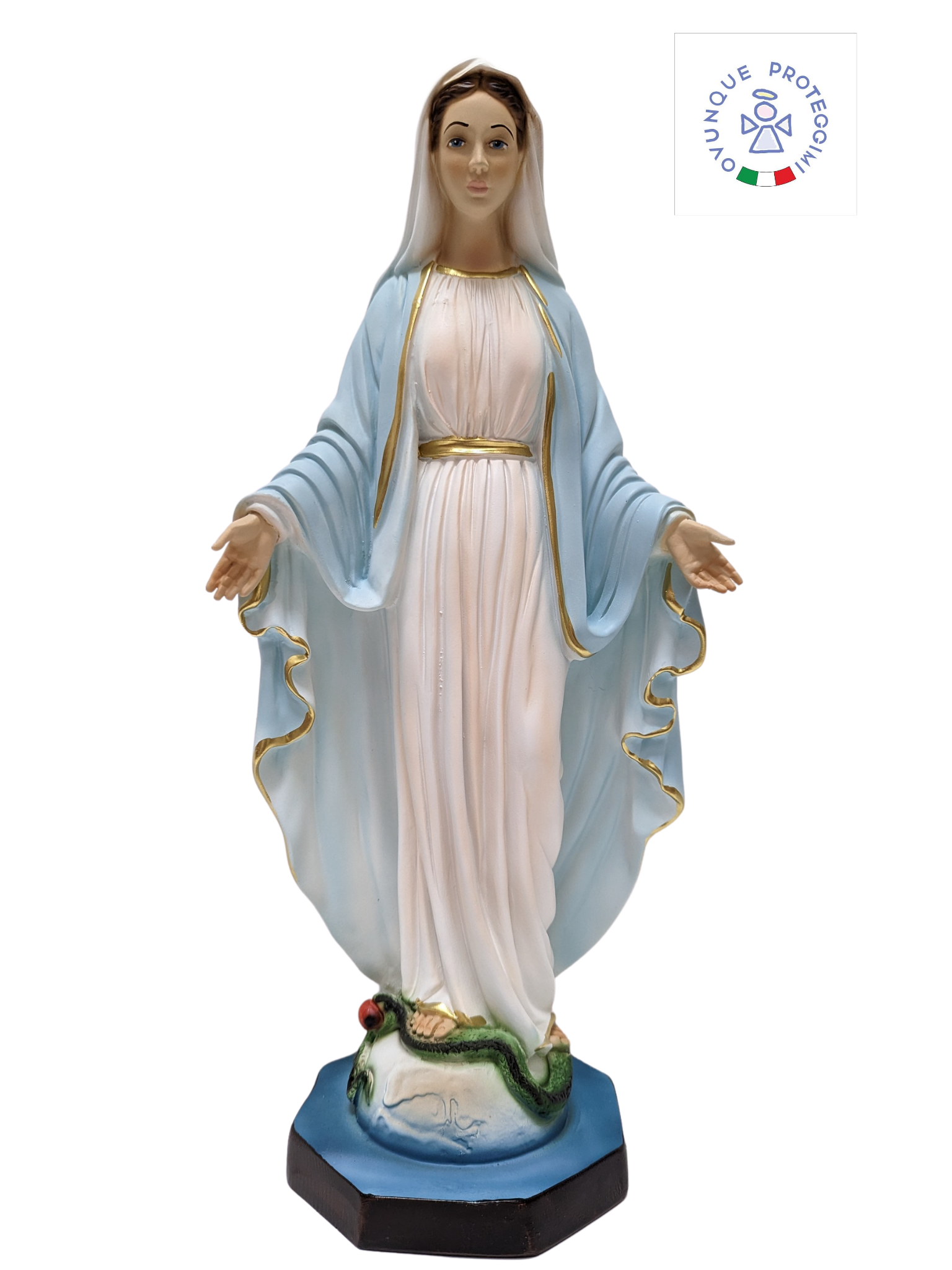 Statua della Madonna Immacolata Concezione alta cm 40 (15,75'') in resina -  Ovunque Proteggimi