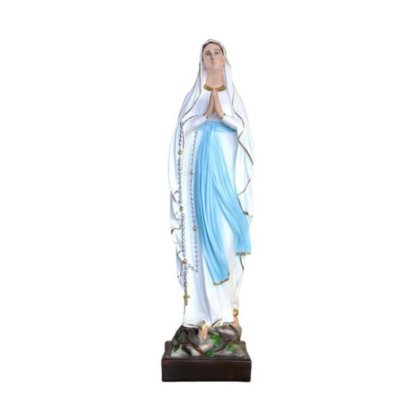 Statua Madonna di Lourdes cm 85 in resina con occhi di vetro