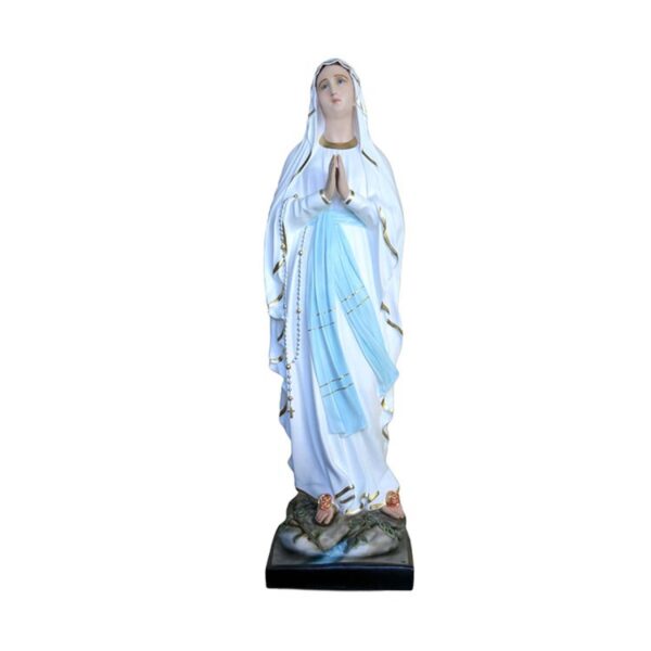 Statua Madonna di Lourdes cm 155 (61,02'') in vetroresina con occhi di vetro