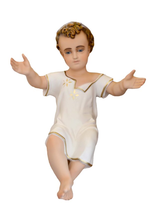 Statua Gesù Bambino braccia aperte cm 50 in resina