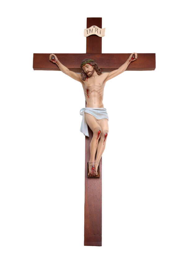 Crocifisso in legno cm. 100 x 55 con Corpo di Cristo in resina cm. 51