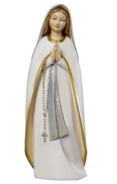 Stylized wooden statue of Our Lady of Lourdes from Val Gardena 