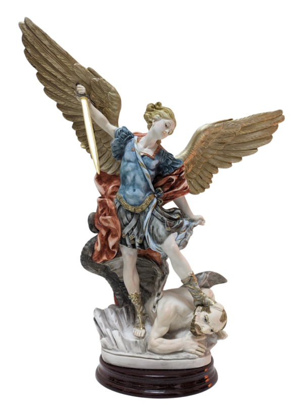 Statue of St. Michael the Archangel in marble dust