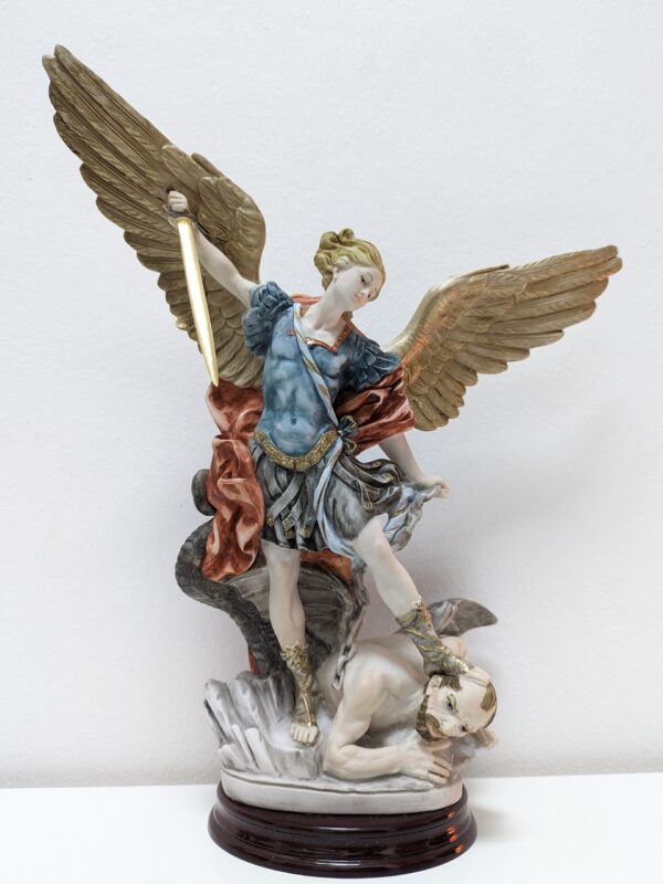 Statue of St. Michael the Archangel in marble dust