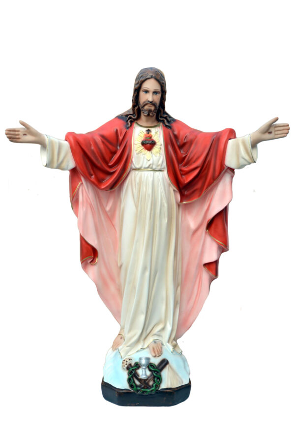 Statua Sacro Cuore di Gesù braccia aperte