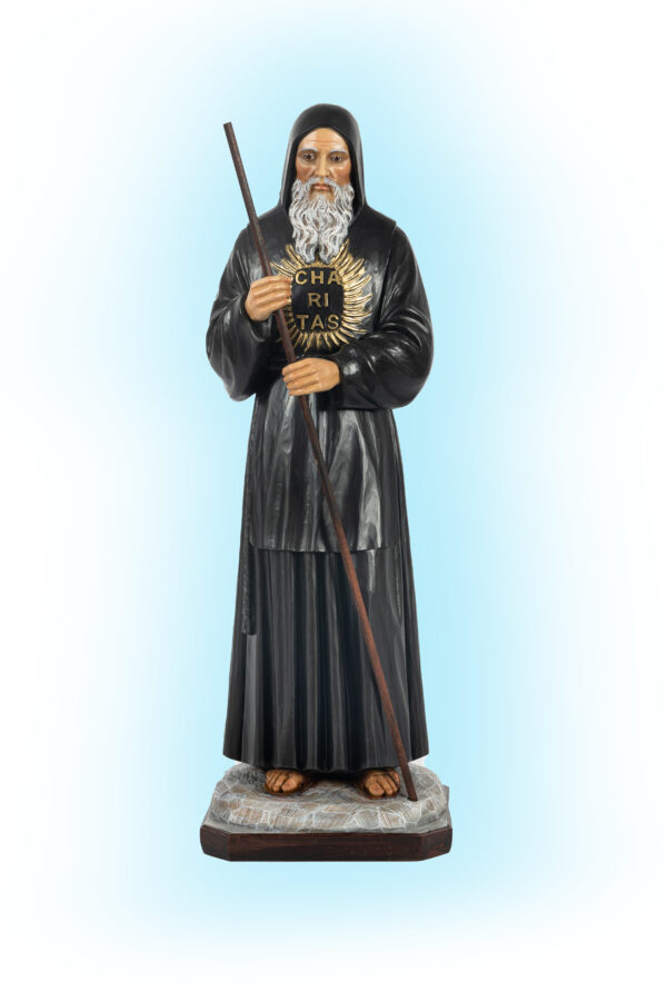 statua di San Francesco da Paola in resina