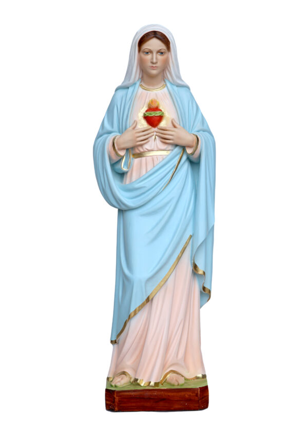 Statua Sacro Cuore di Maria cm 50 (19,68'') in resina in vendita