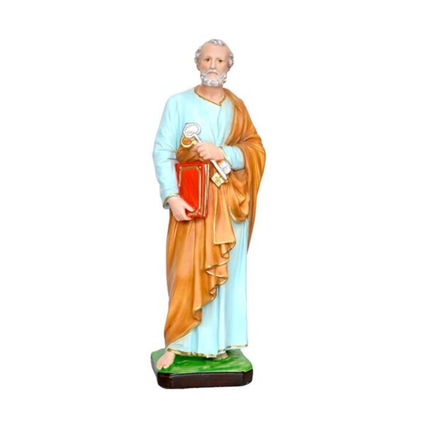 statua san Pietro cm 40 in resina