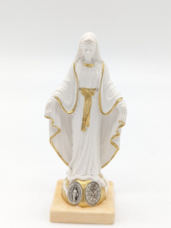 Statuetta Madonna Miracolosa cm 10 bianca