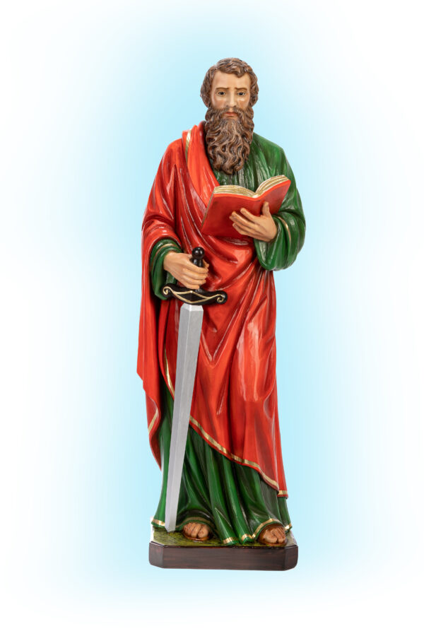 Statua San Paolo in resina cm 60