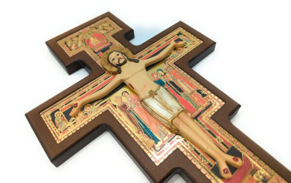 Crocifisso di San Damiano in legno e resina