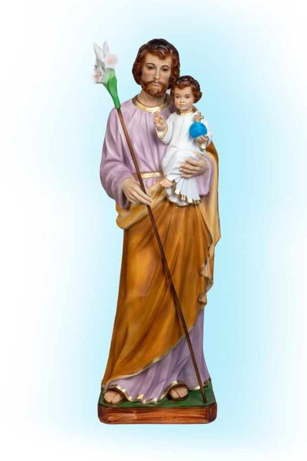 Statua San Giuseppe con Gesù Bambino cm 60