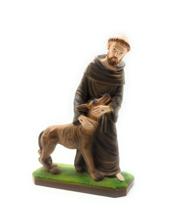 Statua San Francesco con lupo