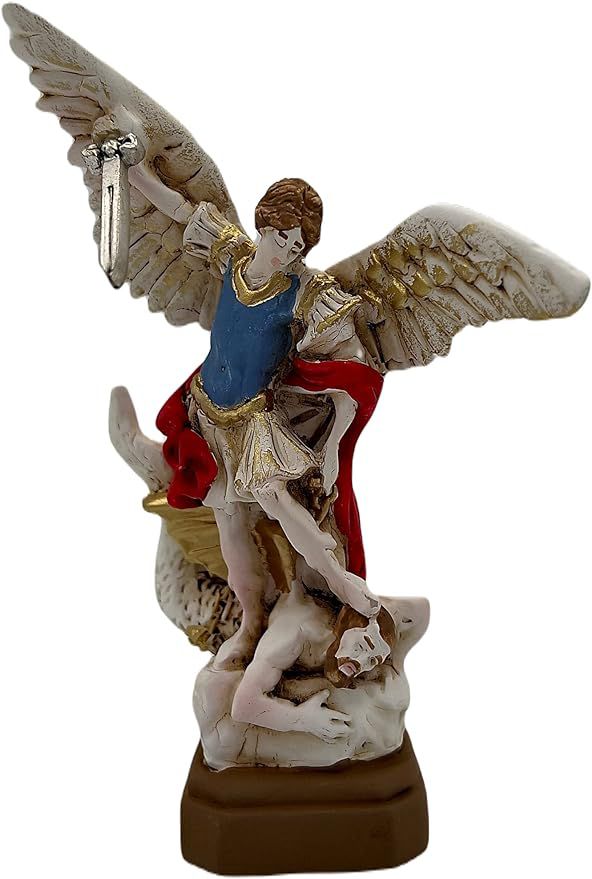 Statua San Michele cm 10 colorato
