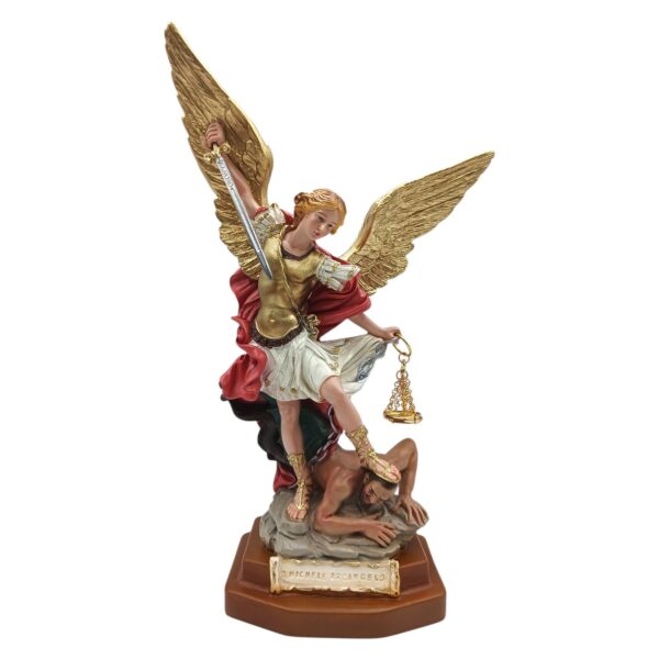 Statua San Michele 30 cm resina marmo