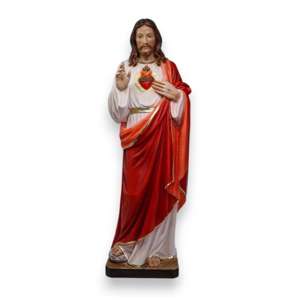 Statua Sacro Cuore Benedicente 60 cm in resina
