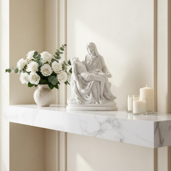 Statua della Pietà marmo bianco