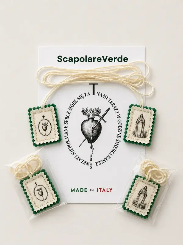 scapolare verde cuore immacolato di Maria